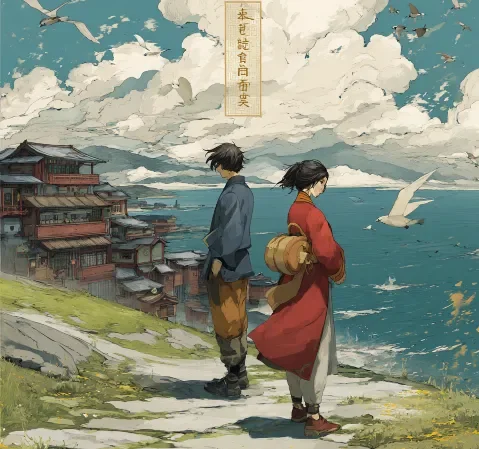 奇幻题材作品折叠地图的旅人的封面画面